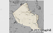 Shaded Relief 3D Map of Dodoth, darken, desaturated