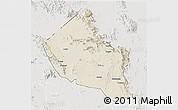 Shaded Relief 3D Map of Dodoth, lighten, semi-desaturated