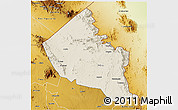 Shaded Relief 3D Map of Dodoth, physical outside
