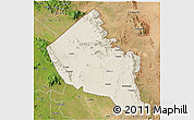 Shaded Relief 3D Map of Dodoth, satellite outside