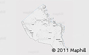 Silver Style 3D Map of Dodoth, single color outside