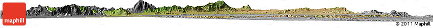 Satellite Horizon Map of Dodoth, desaturated