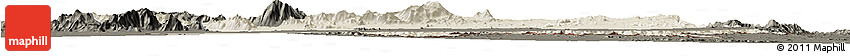 Shaded Relief Horizon Map of Dodoth, darken