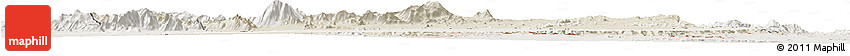 Shaded Relief Horizon Map of Dodoth, lighten