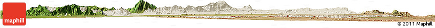 Shaded Relief Horizon Map of Dodoth, satellite outside