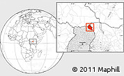 Blank Location Map of Dodoth, highlighted country