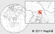 Blank Location Map of Dodoth, highlighted parent region
