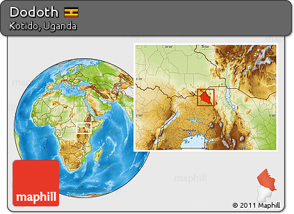 Physical Location Map of Dodoth