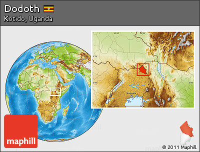 Physical Location Map of Dodoth