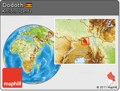 Physical Location Map of Dodoth