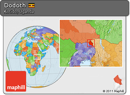 Political Location Map of Dodoth