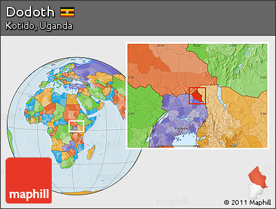 Political Location Map of Dodoth