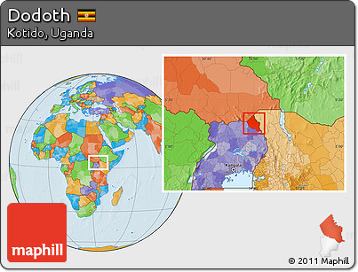 Political Location Map of Dodoth