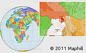 Political Location Map of Dodoth, highlighted country, highlighted parent region