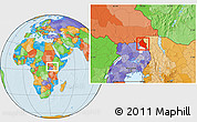 Political Location Map of Dodoth, highlighted parent region