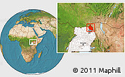 Satellite Location Map of Dodoth, highlighted country, highlighted parent region