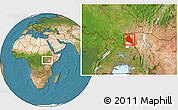 Satellite Location Map of Dodoth, highlighted parent region