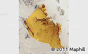 Physical Map of Dodoth, lighten, semi-desaturated