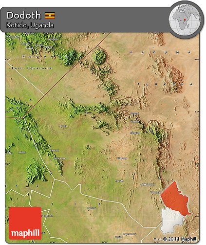 Satellite Map of Dodoth