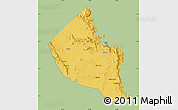 Savanna Style Map of Dodoth, single color outside