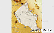 Shaded Relief Map of Dodoth, physical outside