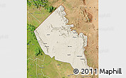 Shaded Relief Map of Dodoth, satellite outside