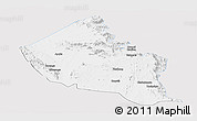 Silver Style Panoramic Map of Dodoth, single color outside
