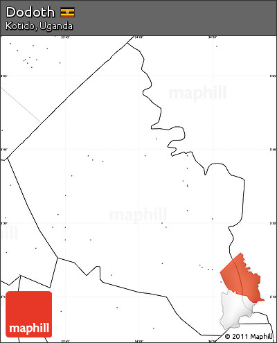 Blank Simple Map of Dodoth, no labels