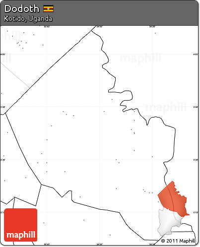 Blank Simple Map of Dodoth, no labels