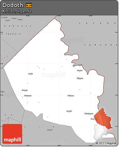 Gray Simple Map of Dodoth