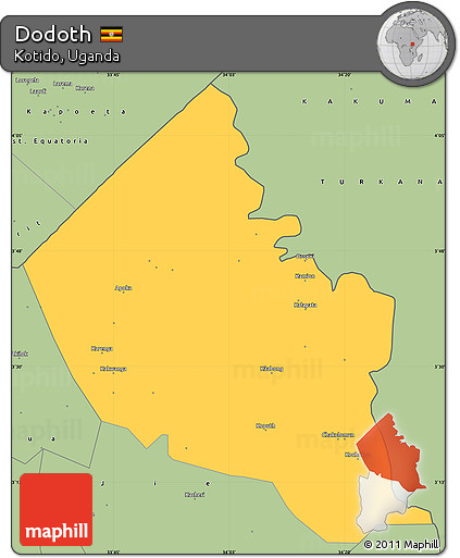 Savanna Style Simple Map of Dodoth