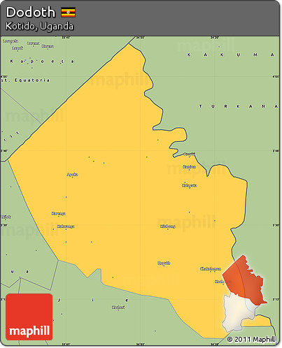 Savanna Style Simple Map of Dodoth