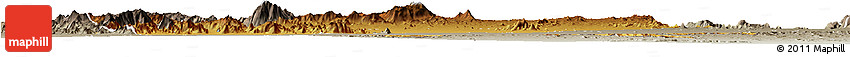 Physical Horizon Map of Kotido, semi-desaturated