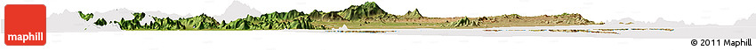 Satellite Horizon Map of Kotido, cropped outside
