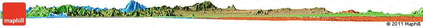 Satellite Horizon Map of Kotido, political shades outside