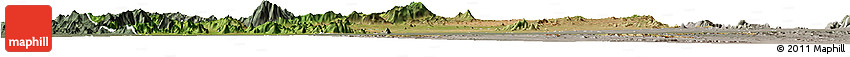 Satellite Horizon Map of Kotido, semi-desaturated