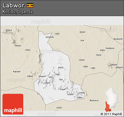 Classic Style 3D Map of Labwor