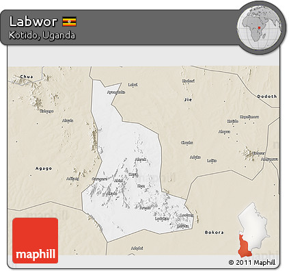Classic Style 3D Map of Labwor