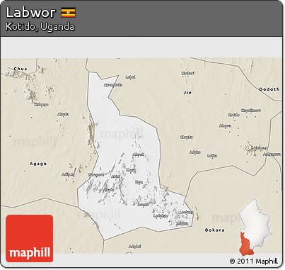 Classic Style 3D Map of Labwor