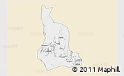 Classic Style 3D Map of Labwor, single color outside