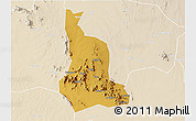 Physical 3D Map of Labwor, lighten
