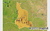 Physical 3D Map of Labwor, satellite outside