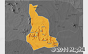 Political 3D Map of Labwor, darken, desaturated