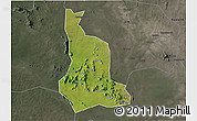 Satellite 3D Map of Labwor, darken, semi-desaturated