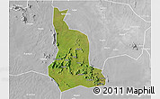 Satellite 3D Map of Labwor, lighten, desaturated