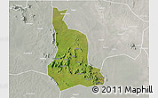Satellite 3D Map of Labwor, lighten, semi-desaturated