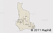 Shaded Relief 3D Map of Labwor, cropped outside