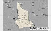 Shaded Relief 3D Map of Labwor, darken, desaturated