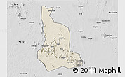 Shaded Relief 3D Map of Labwor, desaturated