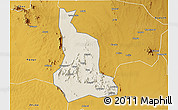 Shaded Relief 3D Map of Labwor, physical outside